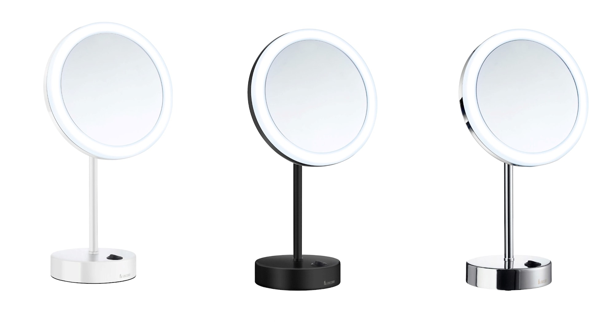 Smedbo Outline LED barber/sminkespejl til batteri x5