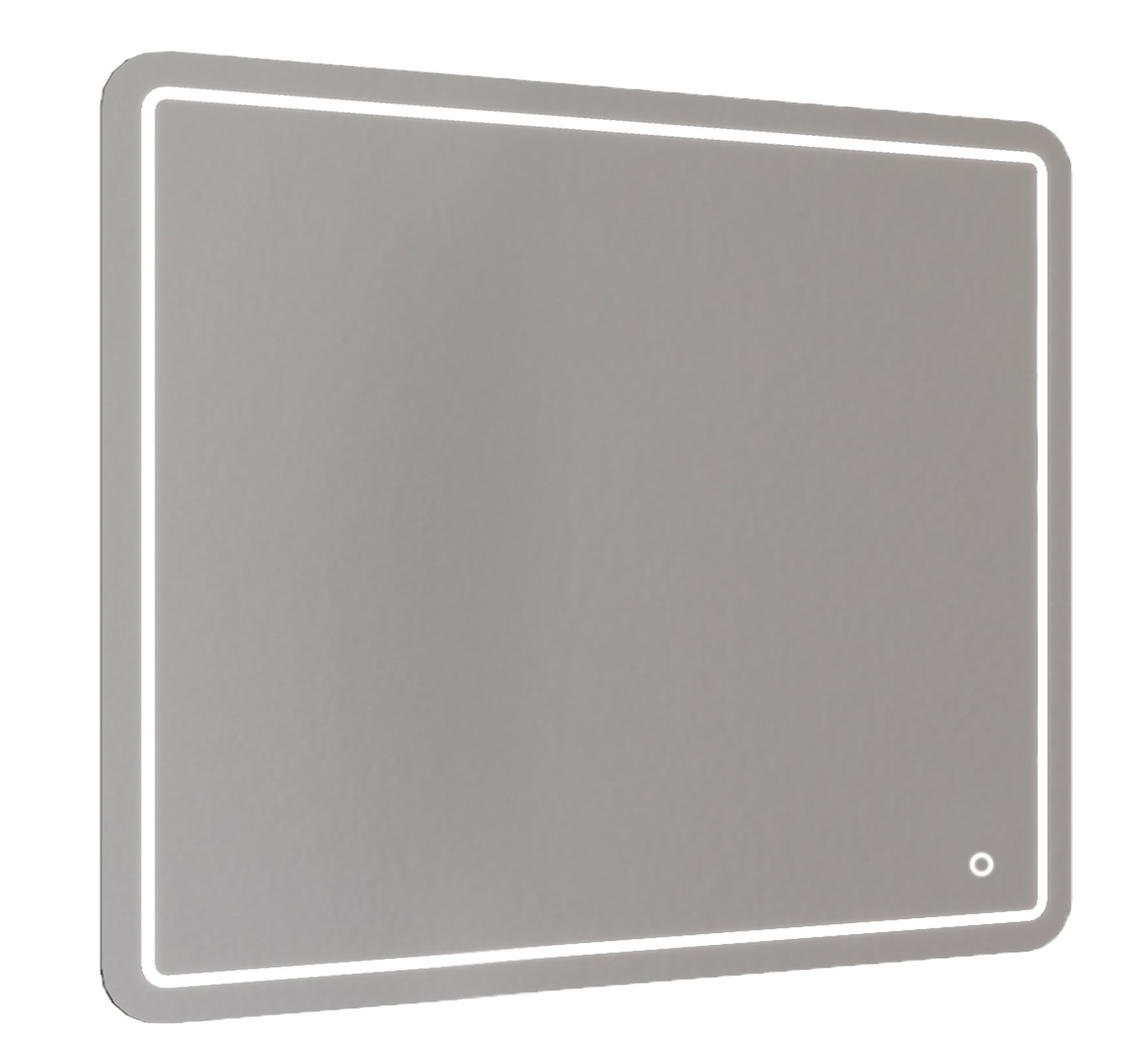 Allibert Kruz spejl med runde kanter, antidug, touch og LED lys