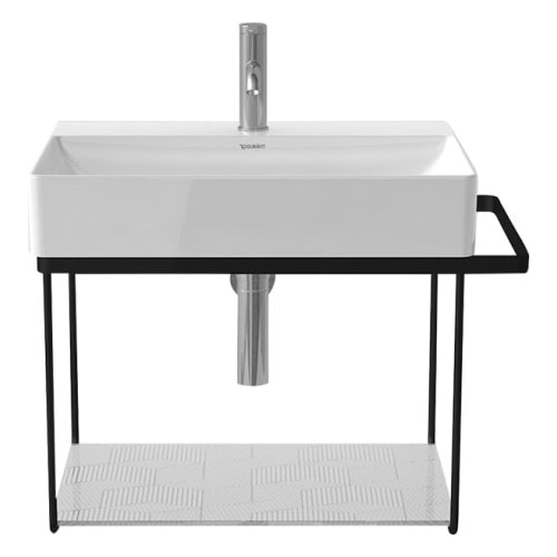 Duravit DuraSquare metalkonsol i mat sort, væghængt 66,5 x 45,1 cm