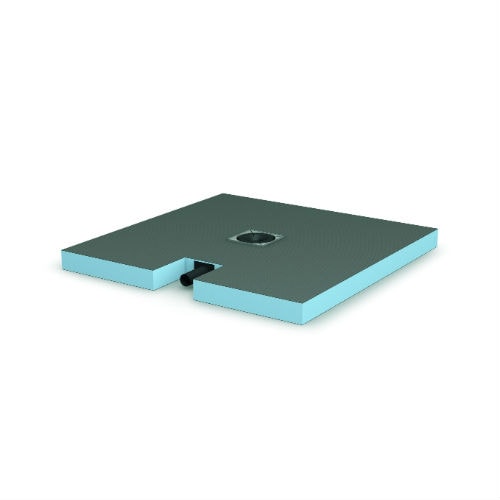 Wedi Fundo Plano komplet system med centralt afløb 900 x 900 x 65 mm