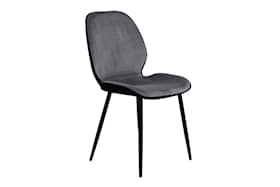 Venture Design Emma spisebordsstol i sort/lys grå tekstil